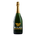 750Ml California Champagne (Sparkling White Wine) Etched with 3 Color Fill